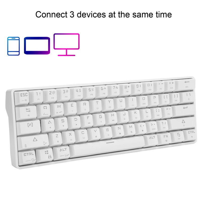 Mechanical Keyboard 61 Key BT5.0 USB Dual Mode Blue Switch