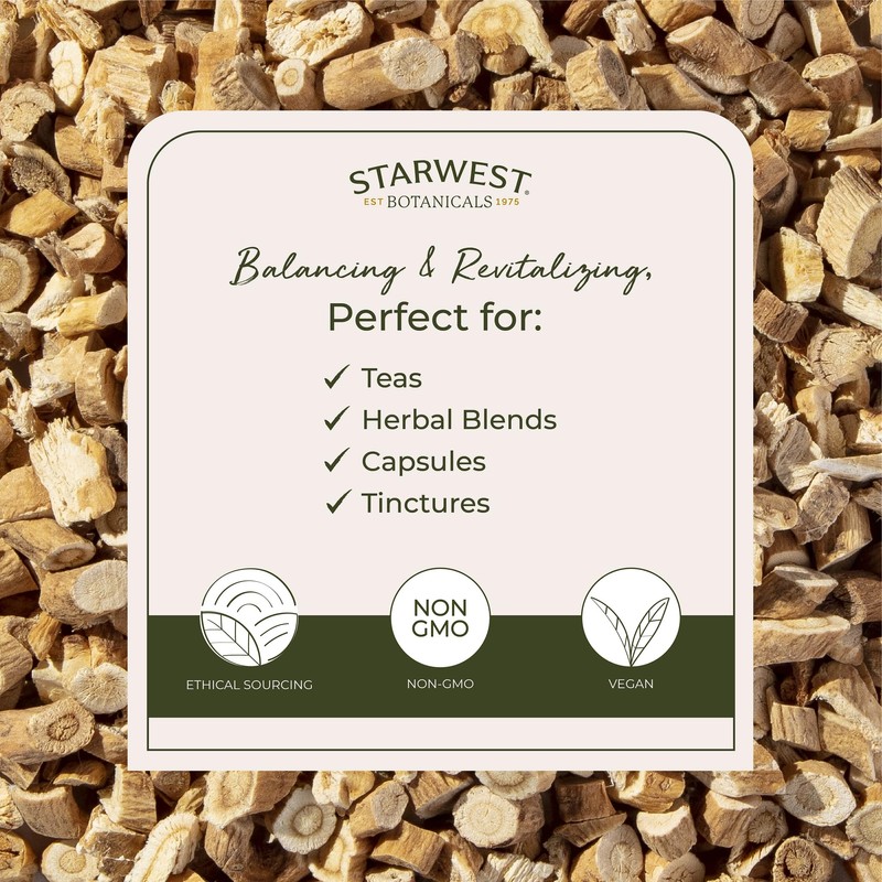 Starwest Botanicals Organic Astragalus Root - Dried Herb for Tea,