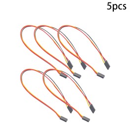 Fielect 5Pcs Female to Female 3Pin Breadboard Jumper Wire 2.54mm Pitch Ribbon Cable 30cm Long