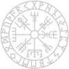 Samunshi® Sticker Vegvisir with Runes C Vikings Viking for Car
