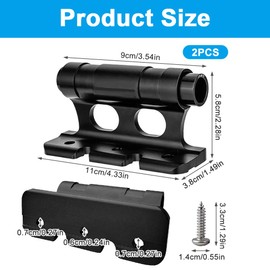 LYPPUL 2 Stück Fahrrad Gabelhalterung, Auto Fahrrad Dachträger Gabelhalterung, Fahrradhalterung Auto aus Aluminiumlegierung, fahrrads Gabelträger mit Schnellspanner für LKW SUV Anhänger Autos