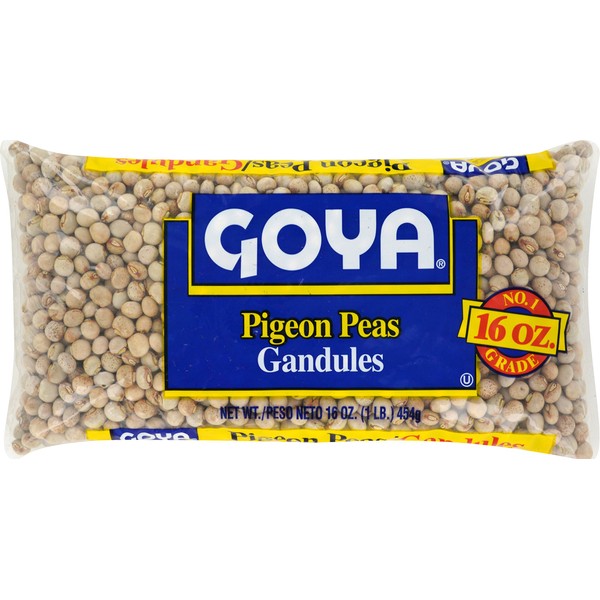 Goya Foods Pigeon Peas, Gandules, Dry, 16 Ounce (Pack of 24)