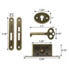 Jiozermi 2 Pack Mini Locks with Skeleton Key, Full Mortise