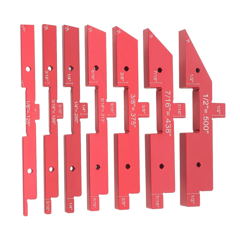 Router Table Setup Bars 7pcs Aluminum Setup Blocks Height Gauge