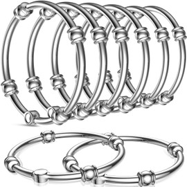 COFTCLMOMT Pack of 12 Silver Shower Rings for Shower Curtain, Diameter 47 mm, Rustproof Zinc Alloy Shower Curtain Rings, Curtain Hanging Rings for Shower Curtains and Curtain Rods, Book Rings (Silver)
