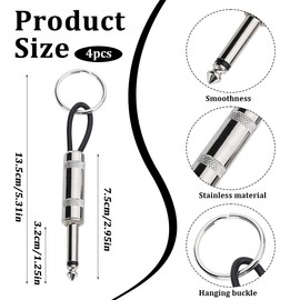 4 Stück Schlüsselbrett Gitarre Griffbrett Haken Halterung, Tragbares Schlüsselanhängerzubehör aus Edelstahl, Gitarre Schlüsselanhänger, für Musikliebhaber