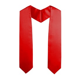 SAMDEEMI Unisex Adult Plain Graduation Stole Sash, match the graduation gown for Academic Commencements, 60'' long, red