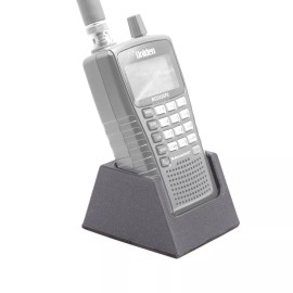 Bioluminous Uniden BCD325P2 Custom Drop-In Angled Desk Stand with Grippy Foam Rubber Base