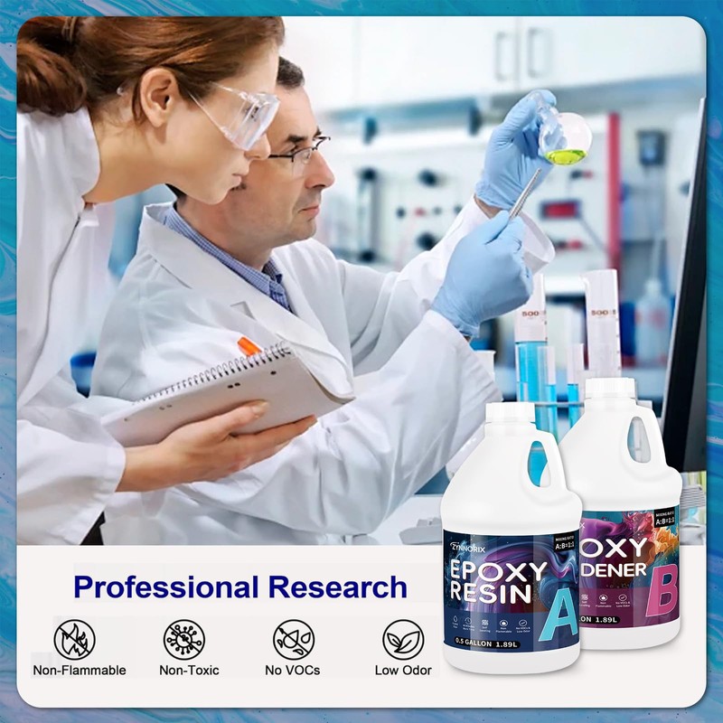 ZYNNORIX Epoxy Resin Kit, Crystal Clear Epoxy Resin,Strong, Durable, not