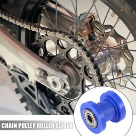 Motoforti 2 Pcs 8mm Chain Tensioner Roller Slider Idler for Motorcycles Blue