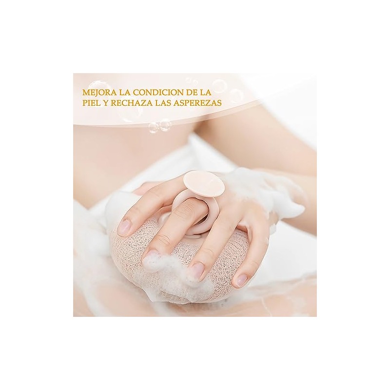 4 Piezas Esponja para Baño, Limpieza Profunda, Exfoliante Corporal Esponja