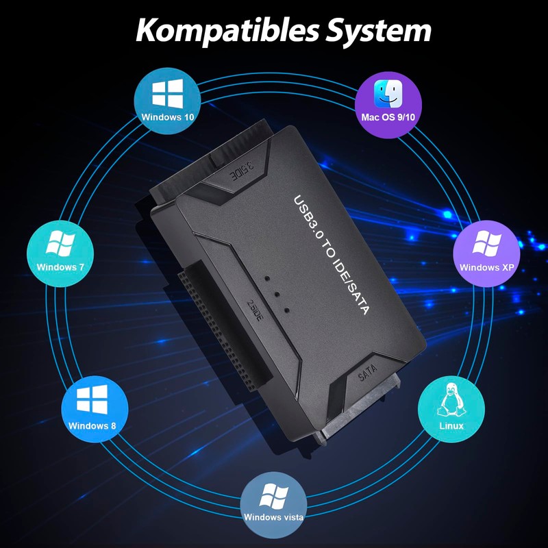 Amtake USB 3.0 to IDE/SATA Hard Drive Adapter for 2.5