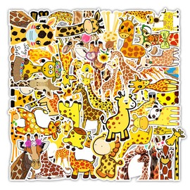 50Pcs Giraffe Stickers Water Bottles Laptop Phone Skateboard Car Computer Cute Giraffe Stickers Vinyl Waterproof Aesthetic Stickers Pack for Teens Kids Adults Children
