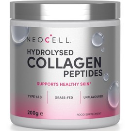 Collagen Powder 5000mg | Grass-Fed Hydrolysed Bovine Collagen Peptides (Type I, III) with Vitamin C | Supplement for Women & Men | Unflavoured | 200g | NeoCell