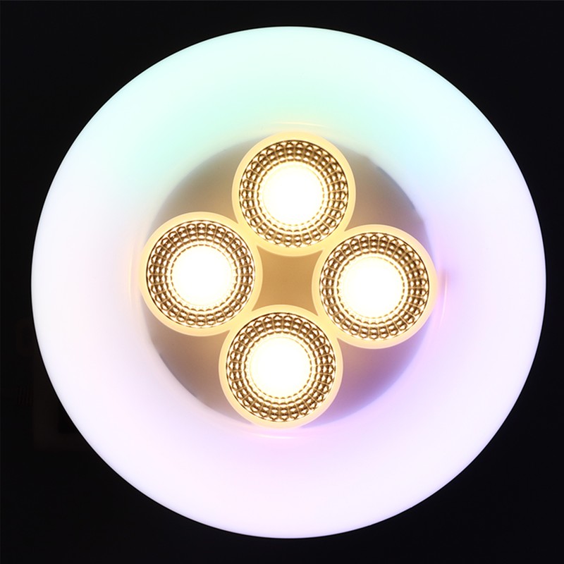 LED 4‑Hole LED Spot Light 3‑Gear Adjustable Spotlight for Garage
