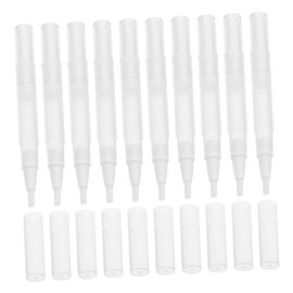 FRCOLOR 10pcs Refillable Transparent Pens Cuticle Oil Applicators Nail Care Oil Containers Essential Cosmetic Lip Gloss Tubes Multi-Functional Beauty Tools
