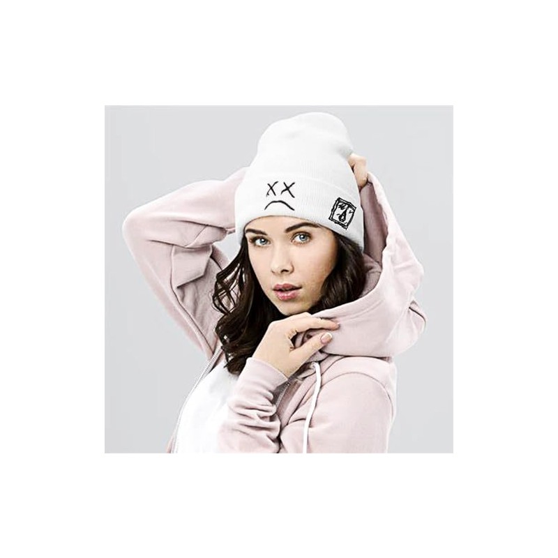 Gorro de punto para hombres y mujeres con cara triste