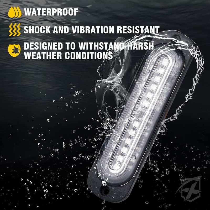 Xprite Blue LED Emergency Strobe Lights Kit for Vehicles -