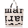 MARIMEKKO 090591 AhkeraLogoBag Tote Bag, Black/Off-White, black/bone, Free size