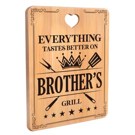 Brother Gifts, Natural Bamboo Chopping Board, Big Brother Gifts, Brother Birthday Gifts, Gifts for Brother, Kitchen Gifts, Christmas Gifts for Brother, Gifts for Big Brother, Grill Cutting Board