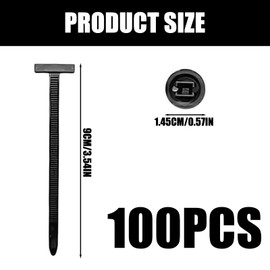 100Pcs Nylon Universal Cable Tie Buckle, Kabelbinder Clip Verschluss Für Reparaturen Selbstsperrende Kabelbinderhalter UV-beständige Halterung Ties Holder für Haushalt Auto Reparatur Maschinen