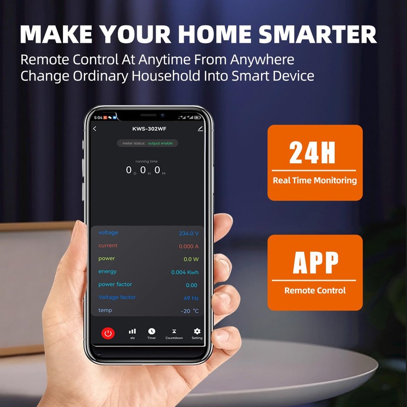 TUYA WiFi Smart Power Meter Over Under Voltage Protector Protection
