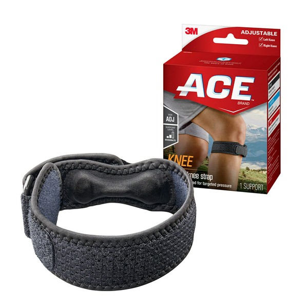 ACE Brand Knee Strap, Adjustable, Black, 1/Pack
