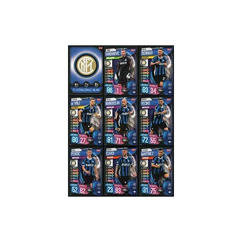 MATCH ATTAX 19/20 INTER MILAN FULL 9 CARD TEAM SET