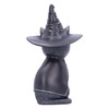 Nemesis Now Purrah Witches Hat Occult Cat Figurine, Black, 13.5cm