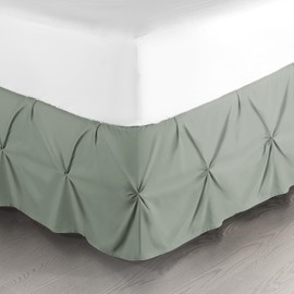 Nestl Sage Green Bed Skirt Twin Size, Pinch Pleat Twin Bed Skirt, 14" Inch Drop Twin Bedskirt, Hotel Quality Sage Green Bed Skirts, Premium Microfiber Bedskirt for Twin Bed, Sage Green Twin Bed Skirt