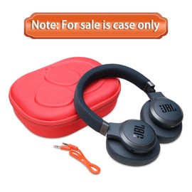 LTGEM EVA Hard Case for JBL Live 770NC/660NC/650BT/460NC/670NC/400BT/500BT and JBL Tune 770NC/710BT/720BT/760NC/700BT/750BT/510BT/660NC/520BT/500/Tour One/E45BT Bluetooth Wireless Headphone(Red+Black)