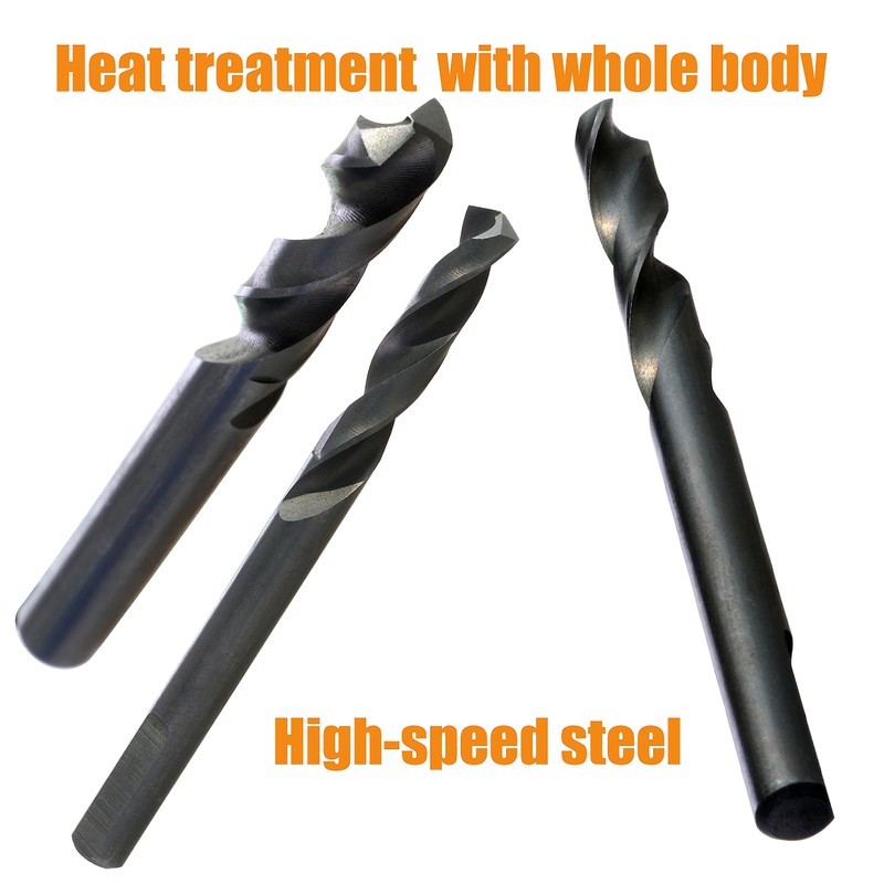Wowsupm GDR-12PCS 1/4" 1/4" HSS Pilot Drill Bit Set for
