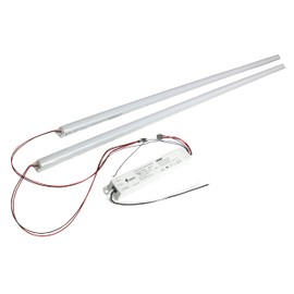 WareLight LED Magnetic Strip Retrofit Kit for Linear Ceiling Fixtures - 50 Watt, 5000K Lighting, 4 Foot, 2 Strips