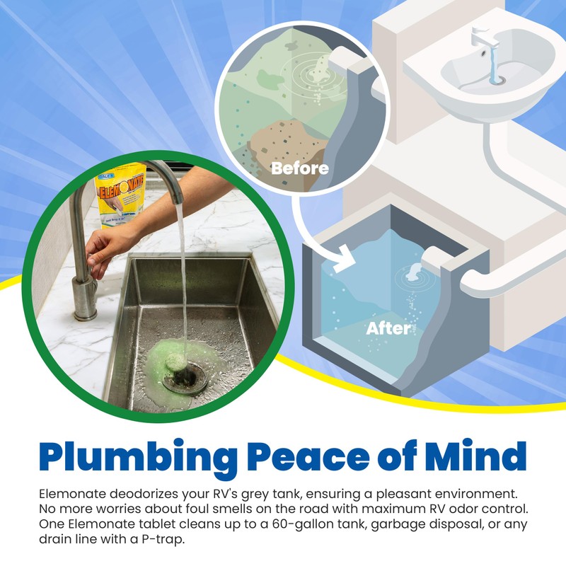 Walex Elemonate Grey Water Tank Deodorizer & Freshener - Freshens