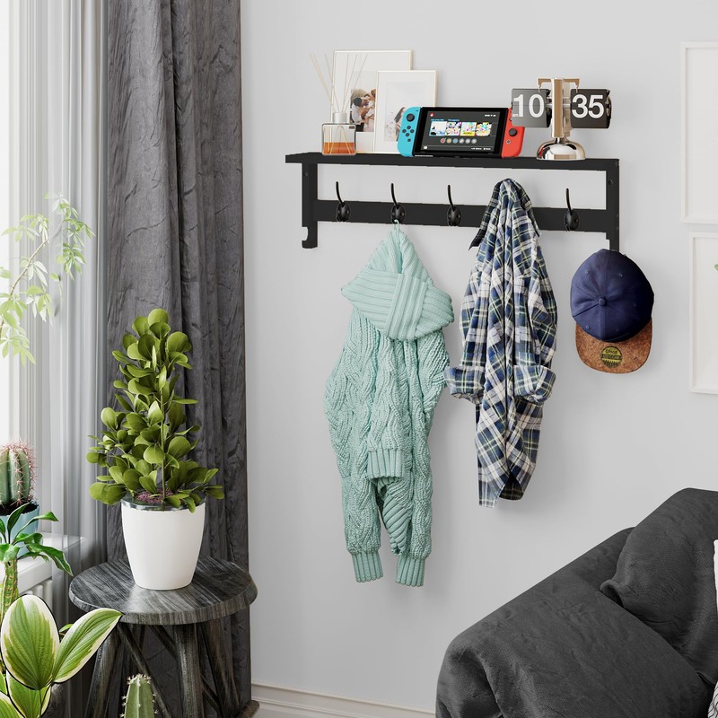 AMBIRD Coat Rack Wall Mount, 35 Inch Large Coat Hooks