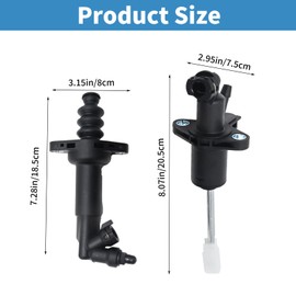 Aynaxcol Clutch Slave Cylinder 1J0721261J and Master Cylinder 1J1721388G Replacement for Replacement for Beetle 1998-2010 Replace# 1J0721261H 1J1721388C