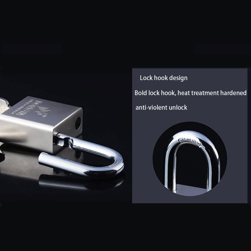 Stainless Steel Keyed Padlock 50mm, Short Shackle Security Locks with