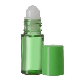 Green Glass 5 ml. Roll on Perfume Bottle. Perfect for Essential Oils Aromatherapy, Perfume, and Cologne. Plastic Roller. Pipettes Included (144 Bottles, Green)