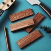 Riakrum 4 Pieces Ironwood Knife Handle Material Natural Wood Knife