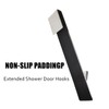 Eidoct Extended Shower Door Hooks, 7-Inch Over Door Hooks for