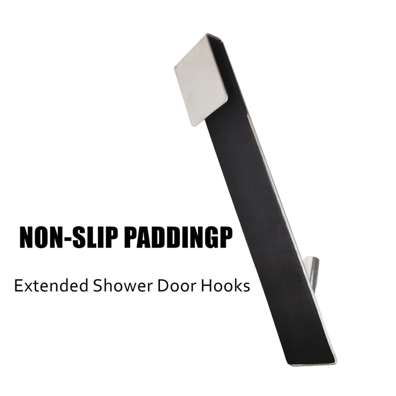 Eidoct Extended Shower Door Hooks, 7-Inch Over Door Hooks for
