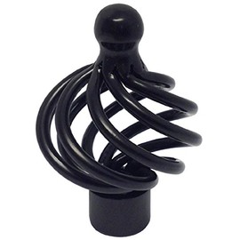 10 Pack Black Bird Cage Birdcage Birds Nest Twist Wire Swirl 1-3/8" (35MM) Diameter Kitchen Cabinet Pull Knob 1317-35