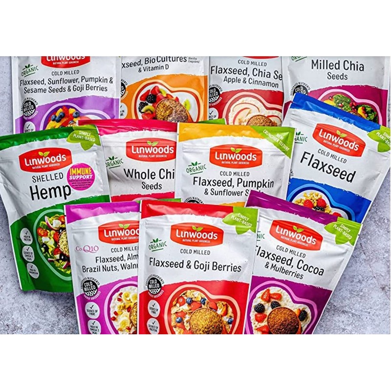 Linwoods Flaxseed, Chia, Apple & Cinnamon 200 Grams (3 Pack)