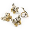 MacKenzie-Childs Spot on Butterfly Napkin Ring - Set of 4, Yellow