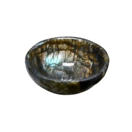 Labradorite Crystal Bowl - 2" Gem Stone Bowl for Altar Offering Bowl