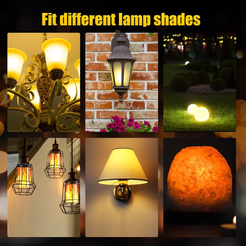 VIHOSE 12 Pcs Flickering Light Bulbs 4 Modes LED Flame