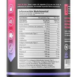 B Life Vitaminas para el Cabello de Mujer con 180 Cápsulas | Mezcla con Colágeno, Biotina, Ácido Hialurónico, Vitamina C y más Ingredientes Claves | Cabello, Piel y Uñas | Womens HR.