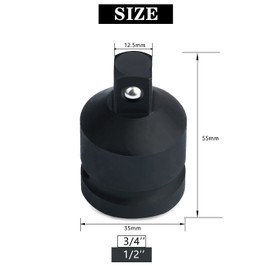 Sukudon 3/4" to 1/2" Socket Adapter,3/4" to 1/2" Impact Socket Adapter,Breaker bar,Universal Socket, Impact Driver Socket Adapter,Breaker bar 1/2 inch,Milwaukee 36mm sockets 1/2 inch Drive