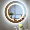 Gdrasuya10 20 Round LED Mirror, LED Light Bathroom Wall Mount