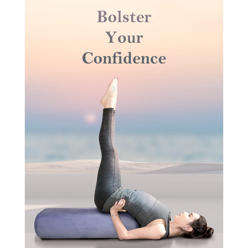 Tumaz Yoga Bolster Set - Rectangular Yoga Bolster Pillow for